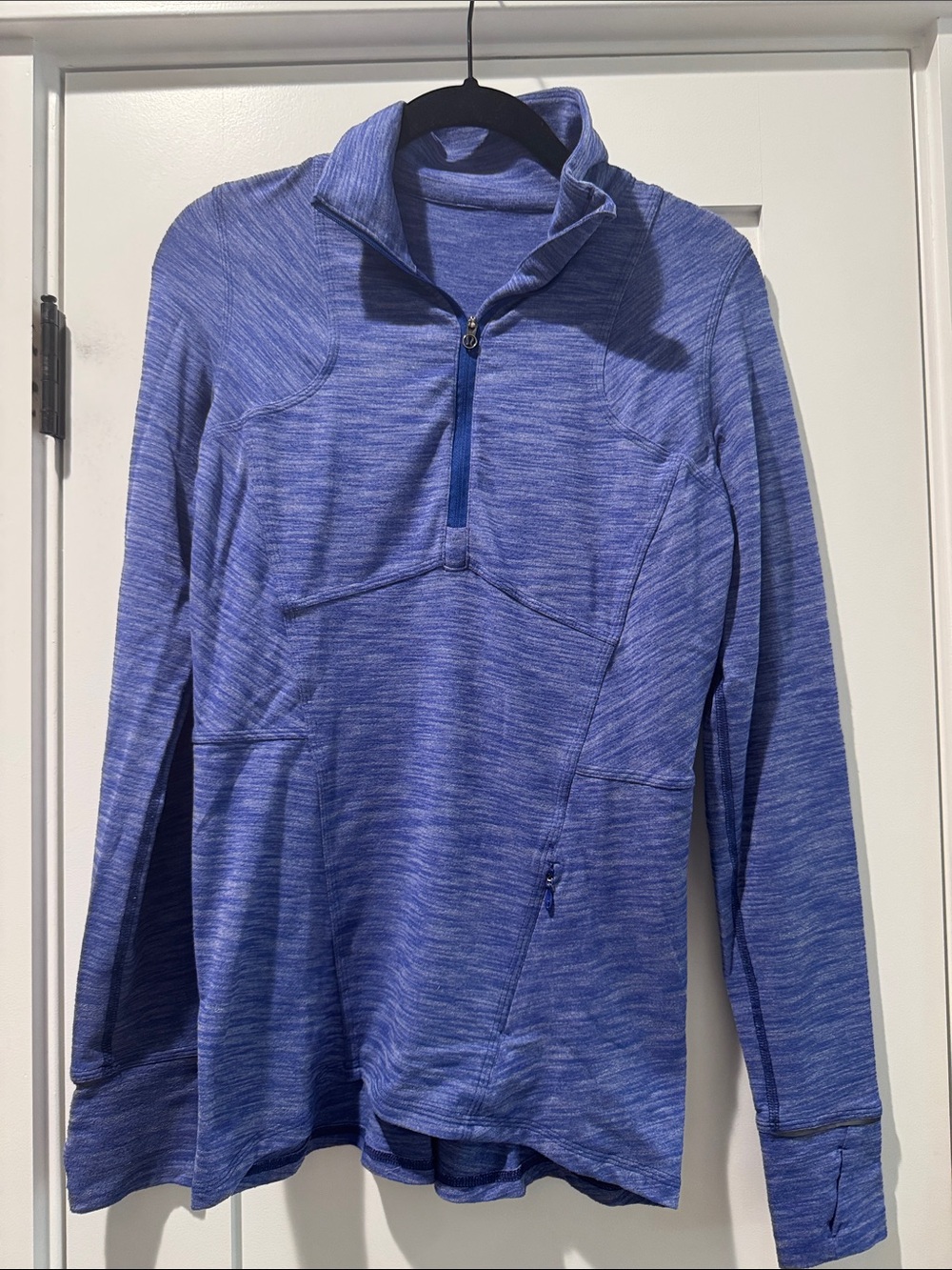 lululemon athletica Women's Long Sleeve Half-Zip Top - Blue Heather